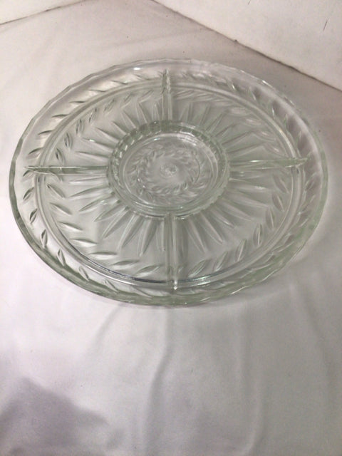 Relish Clear Glass 5 Part Tray