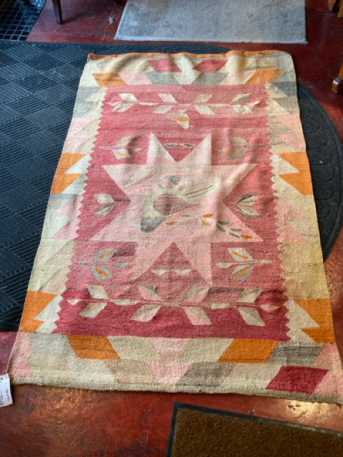 Vintage Kilim Wool Multi-Color Rug