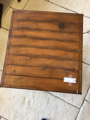 Side Wood/Metal Tiered Rustic Brown/black Table