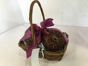 Brown Feather Pair In Basket Ball