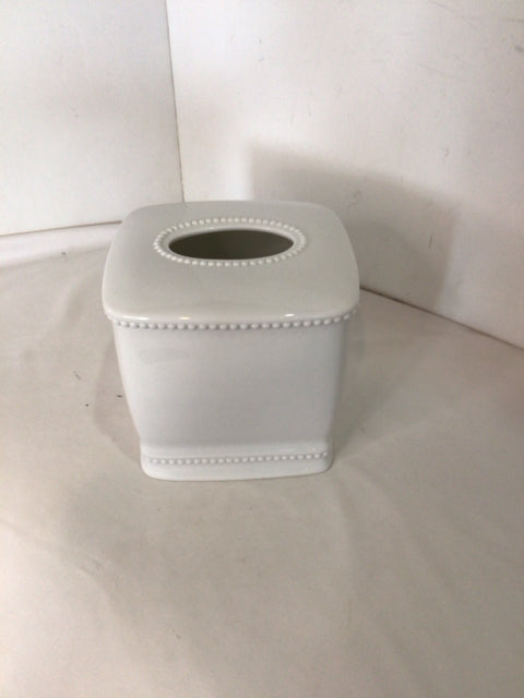 White Ceramic Tissue box holder