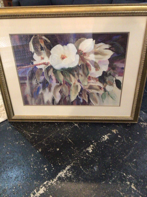 Floral Gold Frame Framed Art