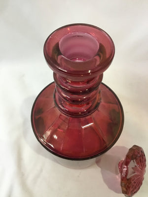 Pink Glass Decanter