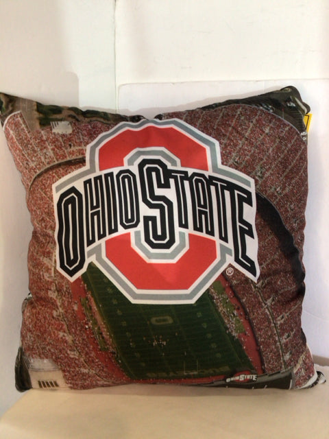 Red/Gray Polyester Ohio Stadium Ohio State Pillow