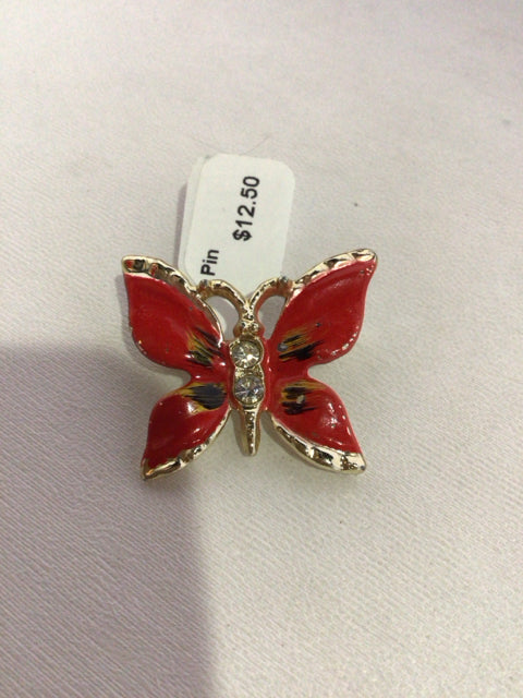 Red Butterfly Pin