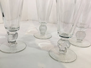 Set of 4 Clear Glass Sport Glasses