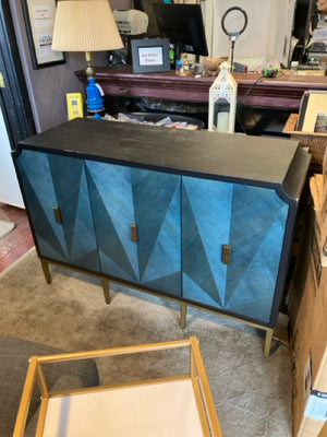 Wayfair Buffet Blue/Black Wood AS IS Cabinet 3E9F3UXM