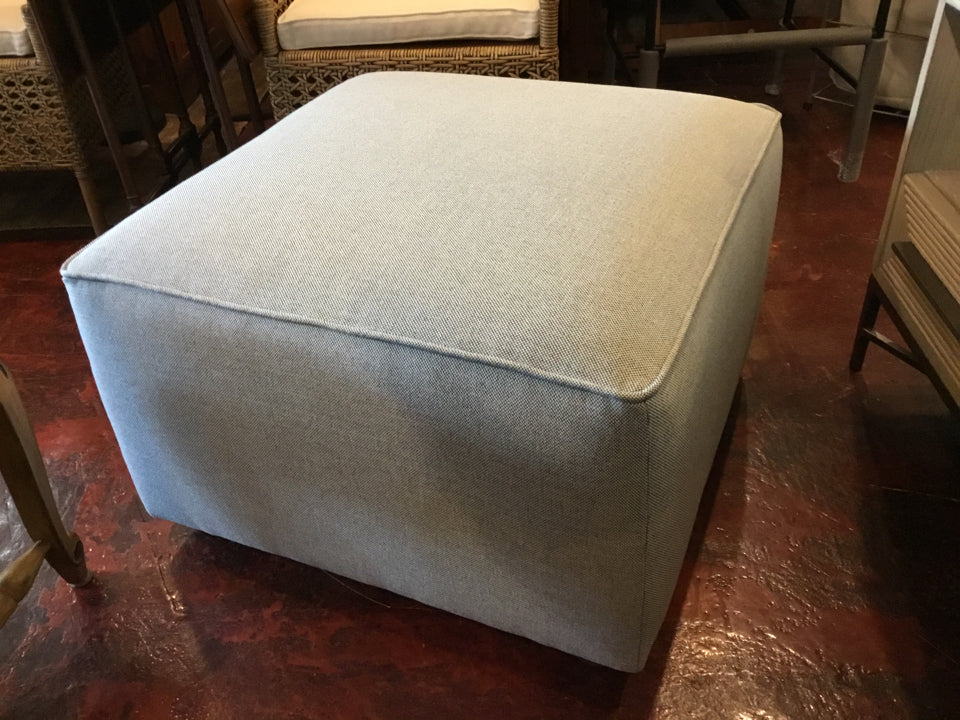 Burrow Black/White Tweed FootStool/Ottoman 9YBJD22V