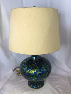 PIER 1 Blue/Green Mosaic Lamp