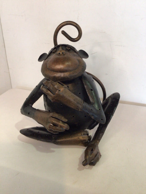 Brown Metal Monkey Figurine