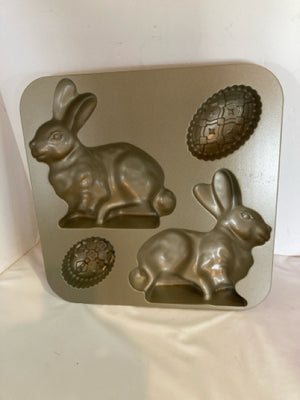 Nordic Ware Metallic Metal Bunny Baking Dish