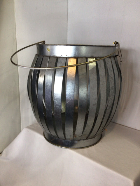 Gray Metal Handle Lantern