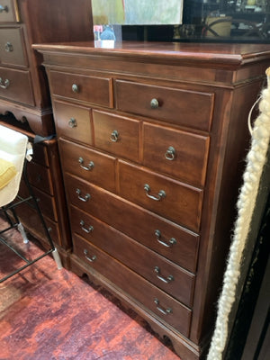 Wood 7 drawer Brown Dresser/Chest