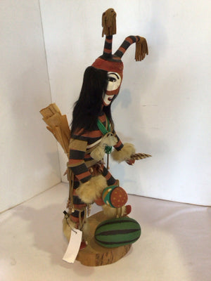 Native American Black/Red Wood Kachina Doll