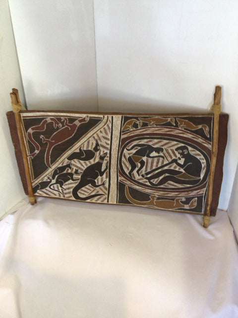 Ethnic Wood People Brown Wall Decoration Art
