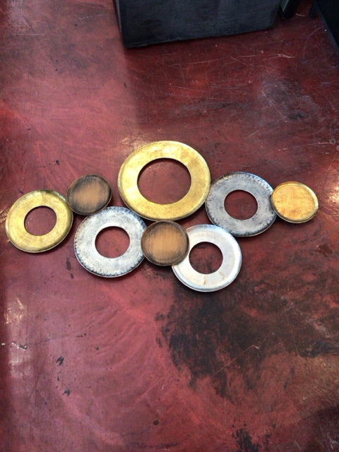 Bronze Metal Circles Wall Hanging Art