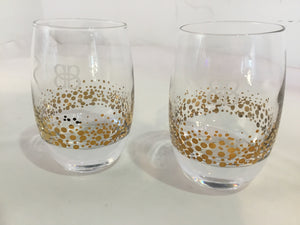 Bailey Co Pair Clear/Gold Glasses