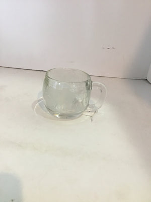 Nescafe Clear Glass Globe Mug