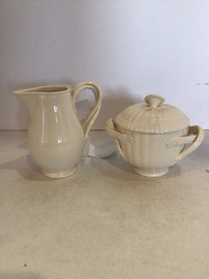 Leedsware Pair Cream Sugar/Creamer