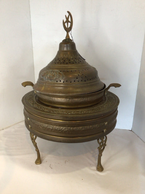 Antique Turkish Bronze Brass Incense Burner