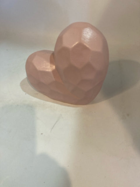 Pink Ceramic Heart Figurine