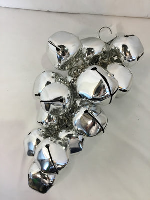 Christmas Silver Metal Bells Hanging Holiday Item