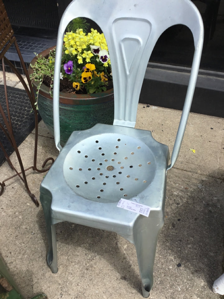Industrial Metal Gray Chair