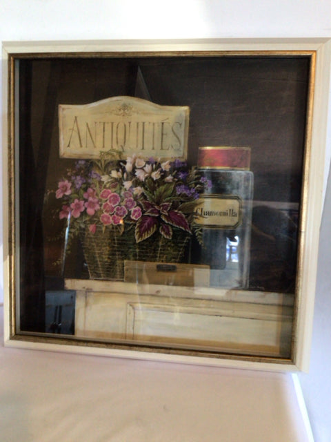 Shadow Box Black/Multi Floral Framed Art