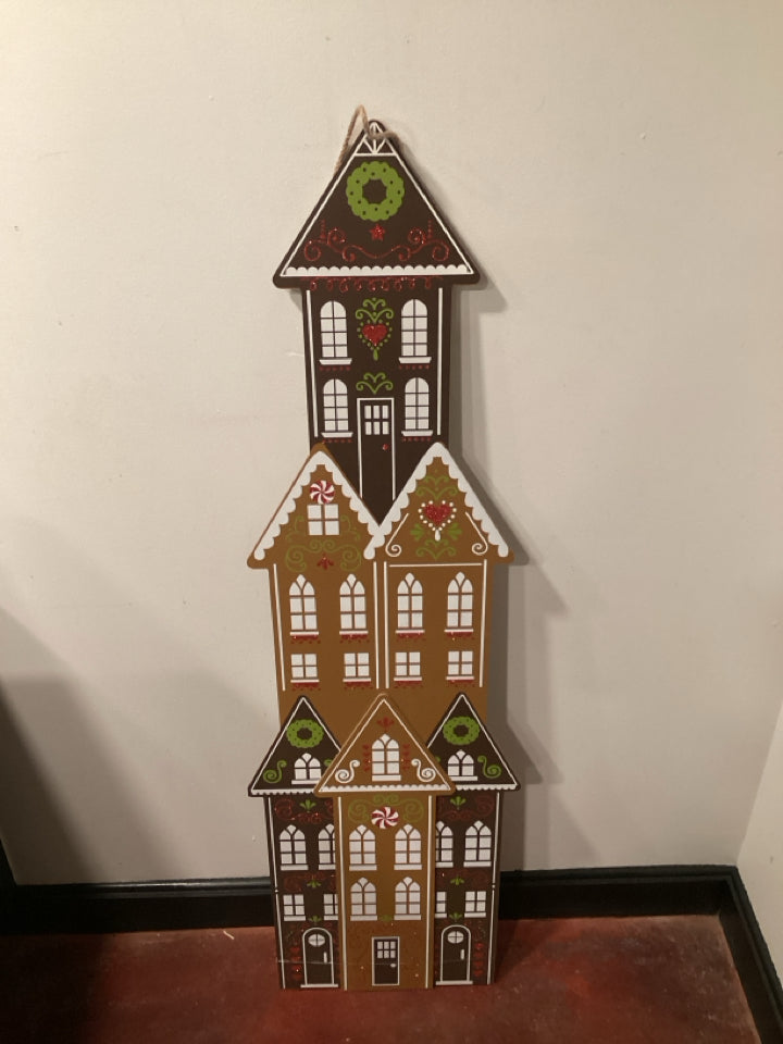 Sign Brown Wood House Holiday Item