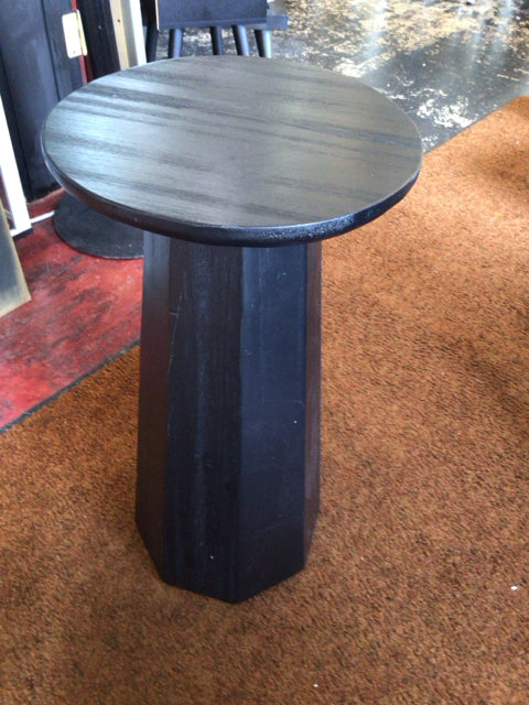 Side Wood Black Table