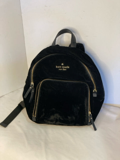 Kate Spade Velvet Black Backpack