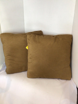 Tan Microsuede Pair Pillow Set