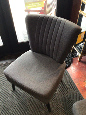 Gold Sparrow Pair Tweed Armless Gray Chair