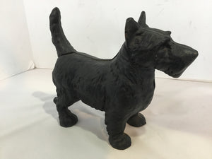 Black Cast Iron Scottie Dog Sculpture