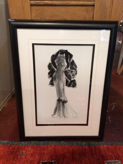 White/Black Woman Framed Art