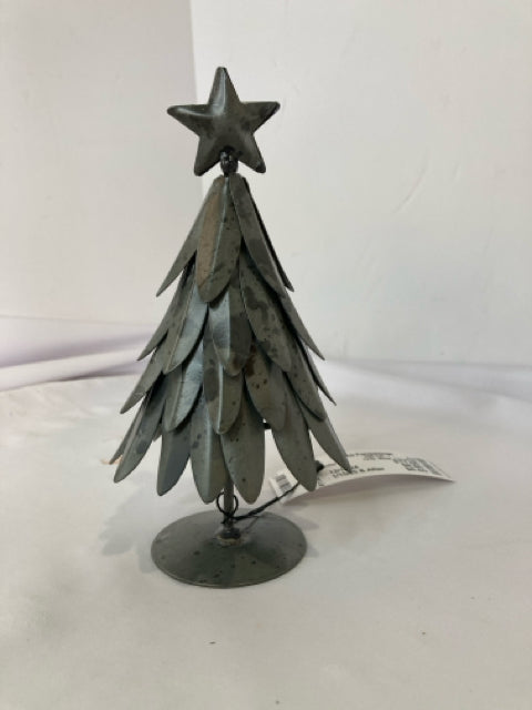 Gray Metal Christmas Tree Holiday Item