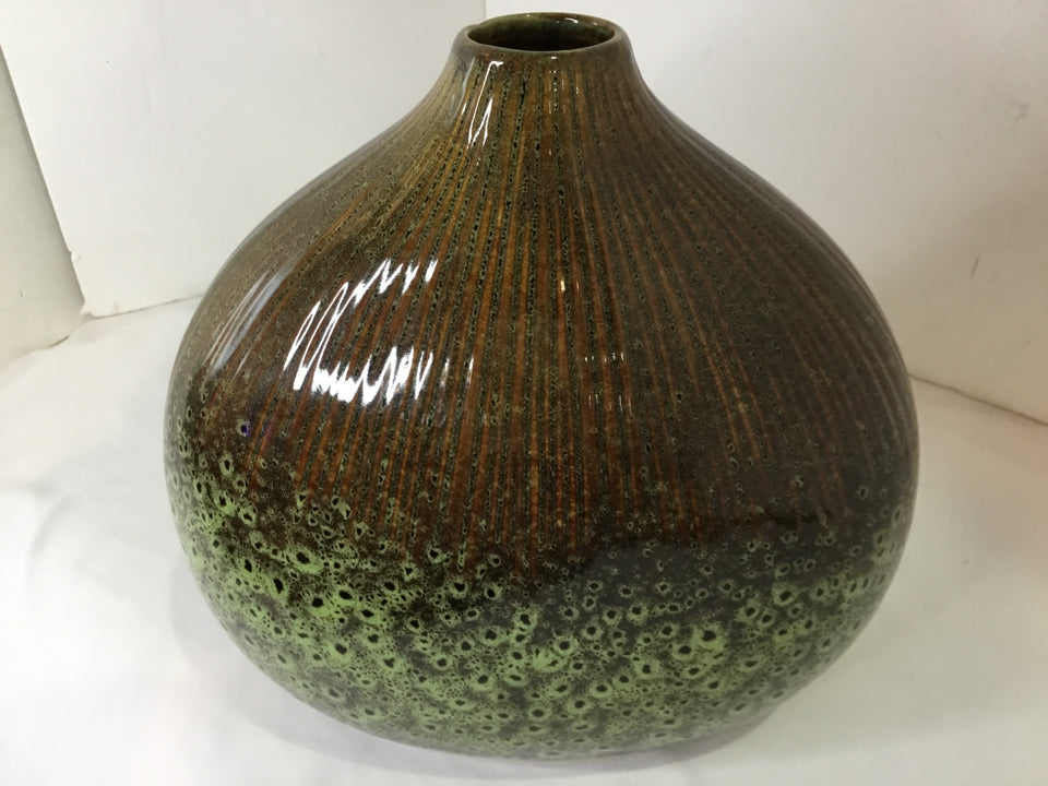 Brown/Green Ceramic Vase