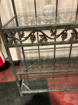 Metal Grapes Green Baker's Rack