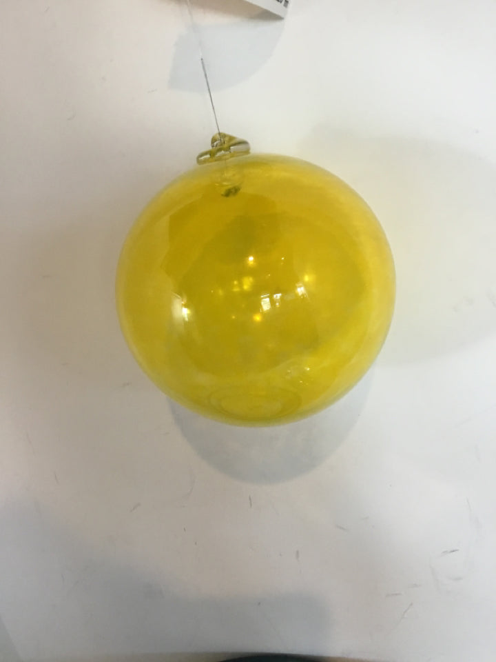 Hand Blown Yellow Swirl Globe Misc