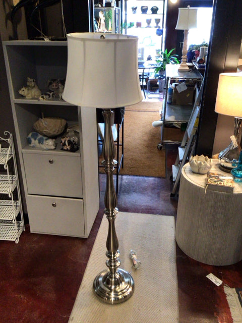 Floor Silver Metal Lamp