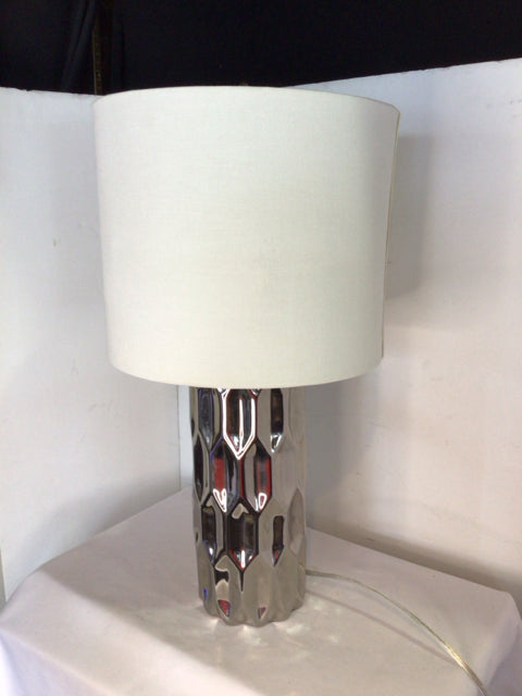 Silver Ceramic Lamp