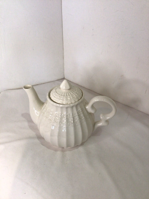 Lefton China Cream Ceramic Tea Pot