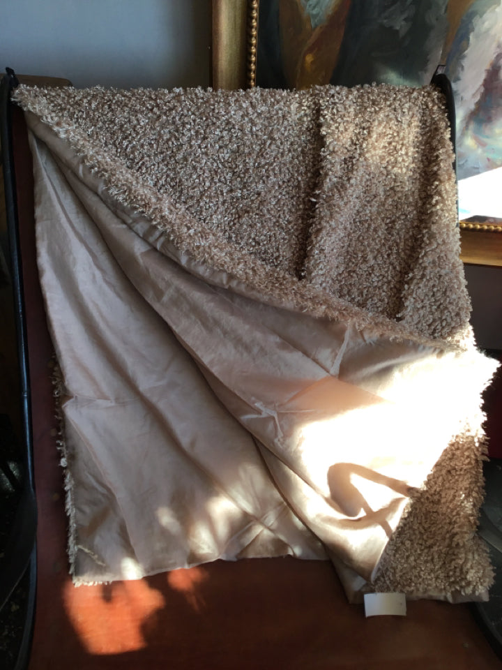 Reversible Brown Curly Ques Blanket