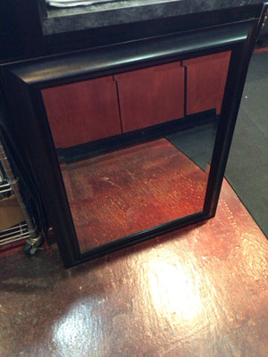 Brown Plastic Beveled Mirror