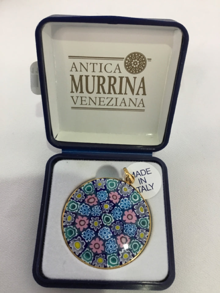 Blue Glass Beads Pendant