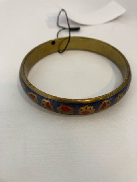 Blue/Gold Paw Print Bracelet