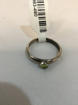 Silver/Green Ring