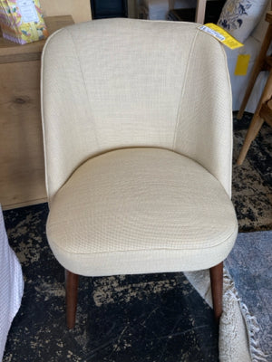 Armless Linen Cream Chair