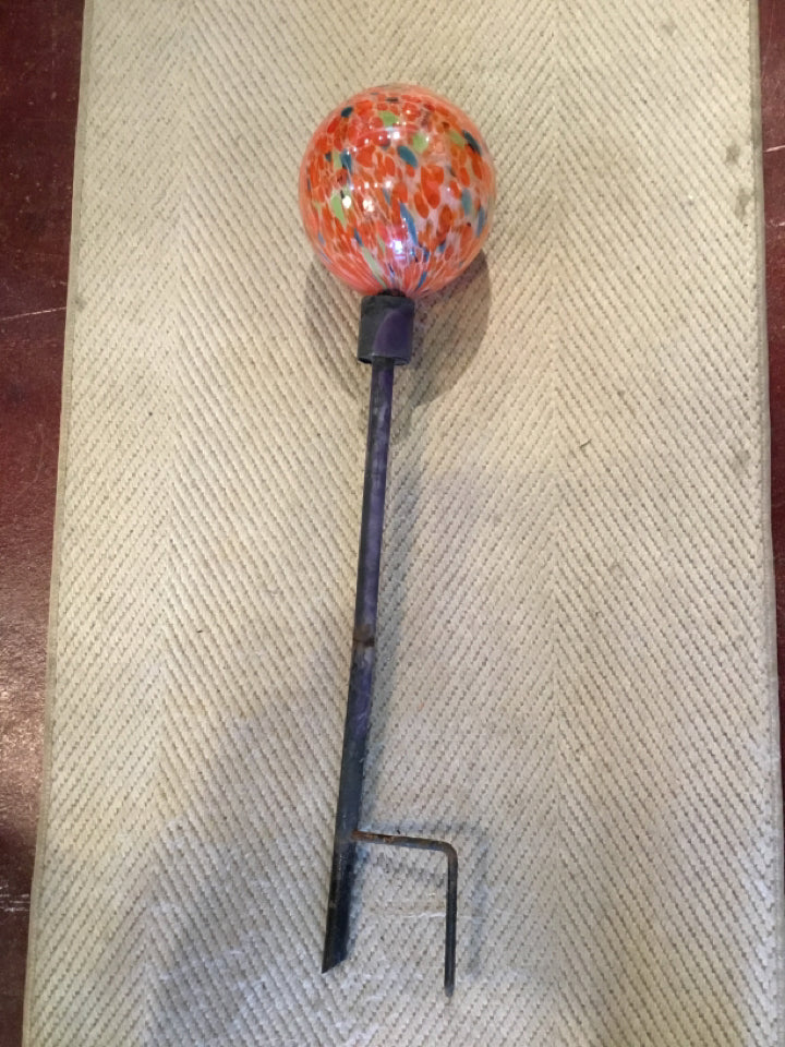 Orange Glass Ball Garden Access.
