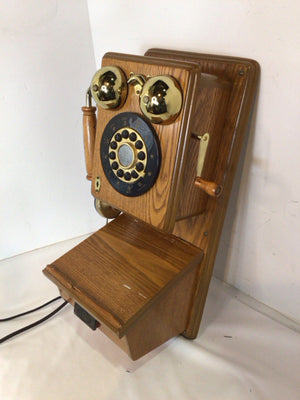 Vintage Wood Brown Phone Access.